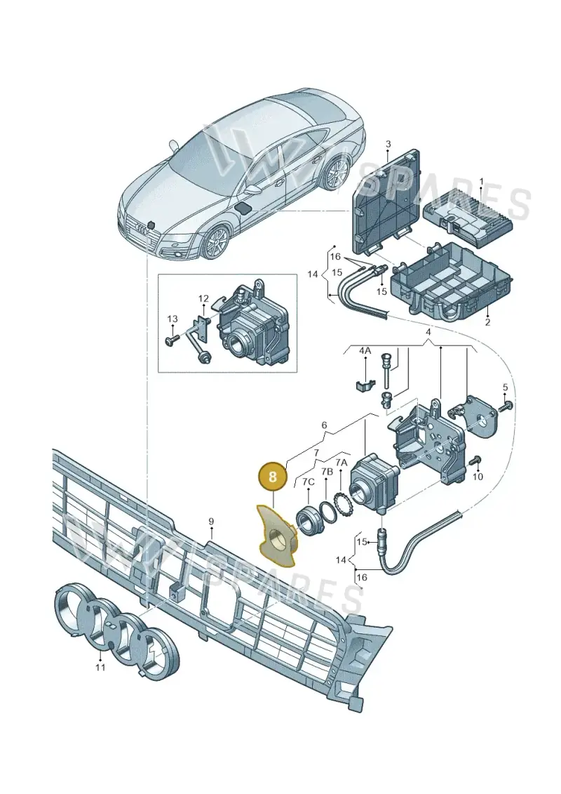 4G0980295B — Audi RS7 Sportback (2013-2018) diagram 711907410, position 8