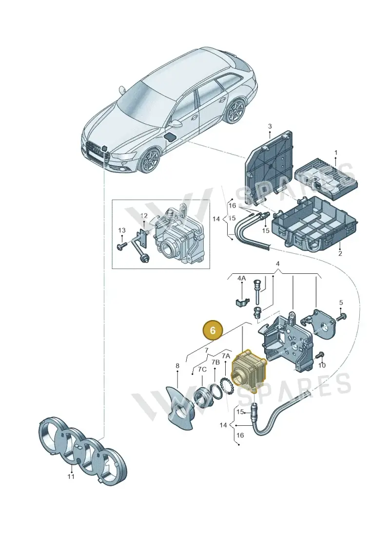 4G0980552 — Audi RS6 Avant (2013-2018) diagram 758907400, position 6