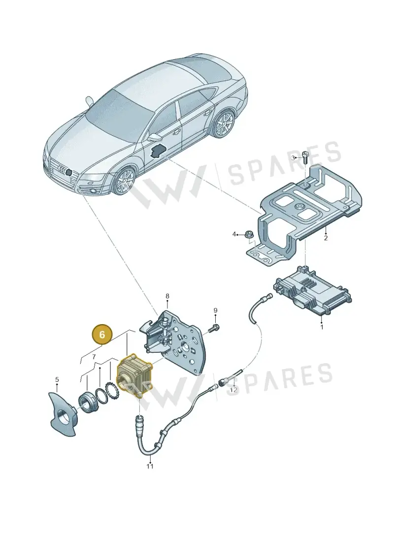 4G0980552 — Audi A7 Sportback (2014-2018) diagram 788907400, position 6