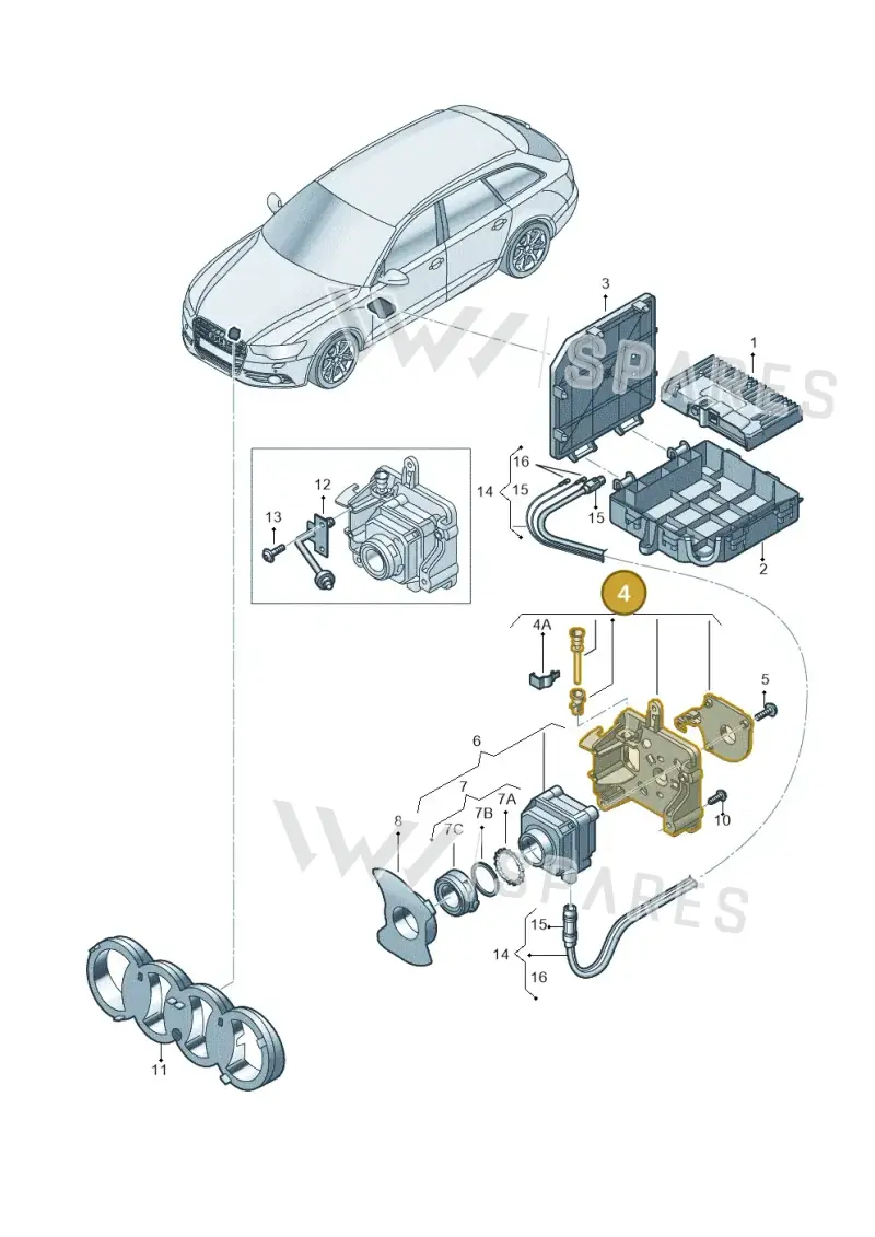 4G0980561A — Audi RS6 Avant (2013-2018) diagram 758907400, position 4