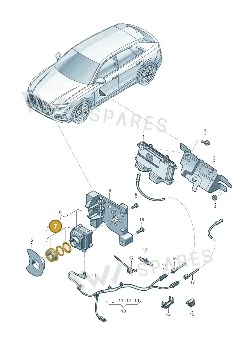 4G0998552A — Audi Q8 Quattro 3,0 (2018-) diagram 429907400, position 7