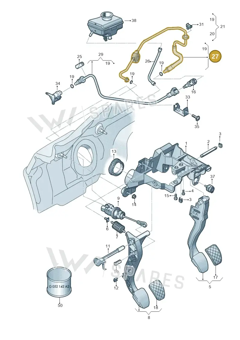 4G1721465D — Audi A6 (2014-2018) diagram 798721250, position 27