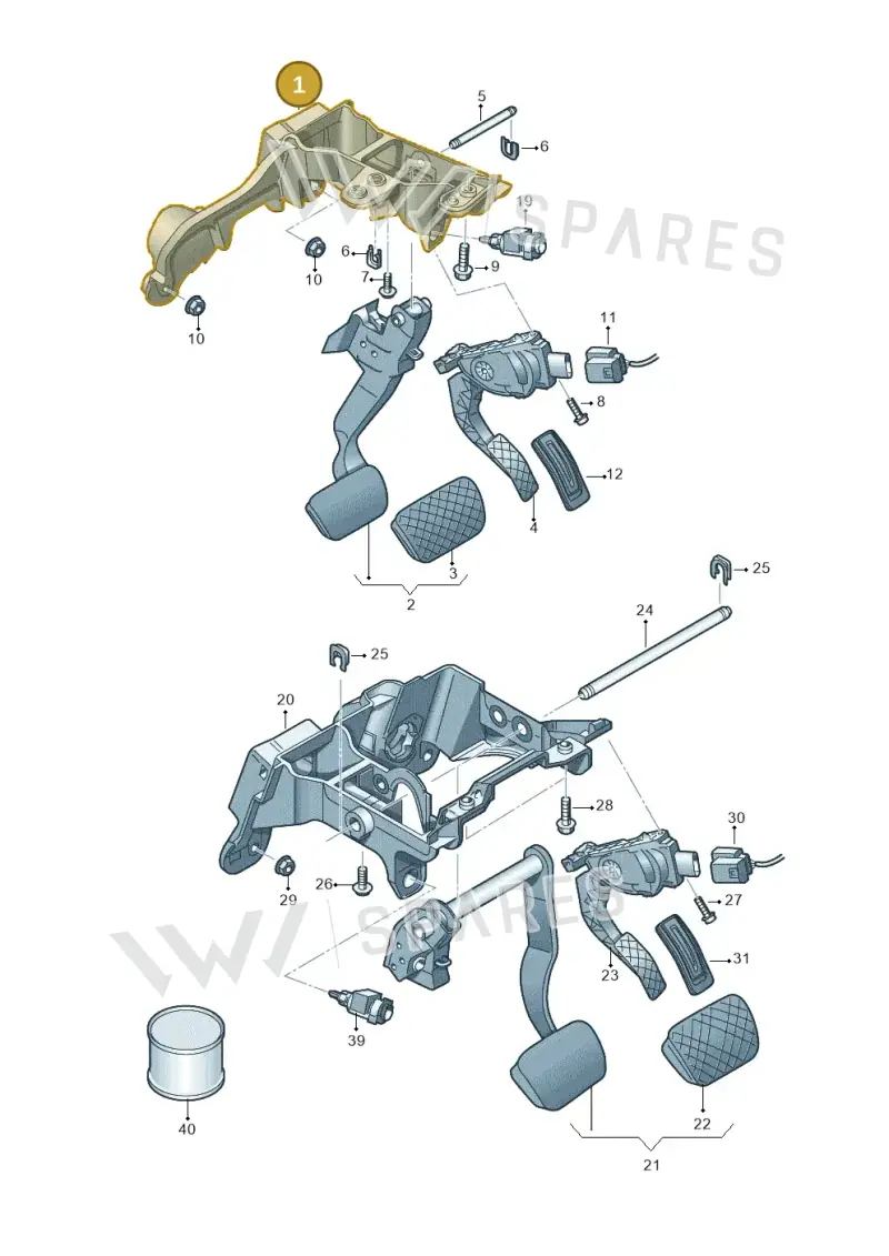 4G1723117 — Audi A8L qu. 3.0 TDI (2013-2018) diagram 771723250, position 1