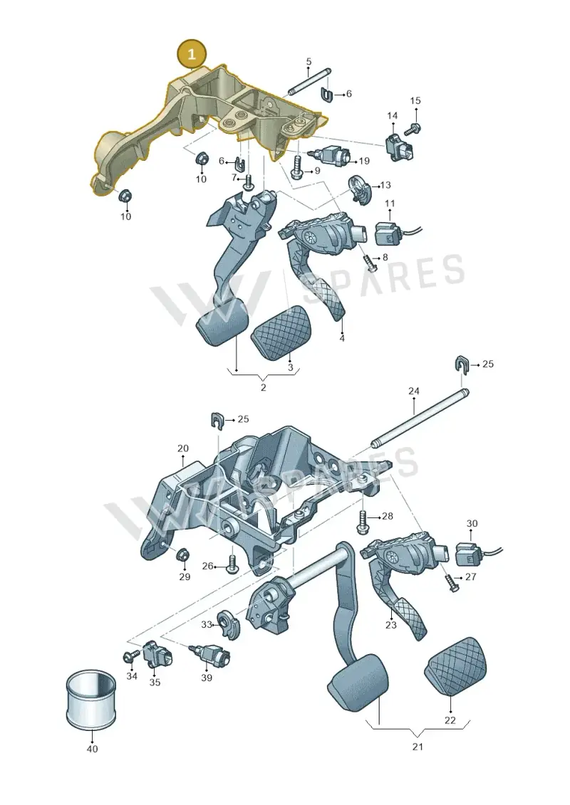 4G1723117A — Audi A8L qu. 3.0 TDI (2013-2018) diagram 771723350, position 1