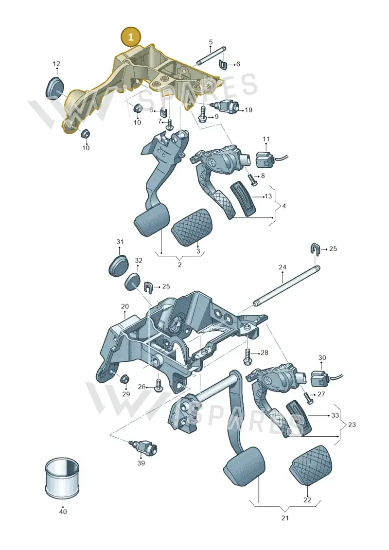 4G1723117 — Audi A7 Sportback (2014-2018) diagram 788723250, position 1