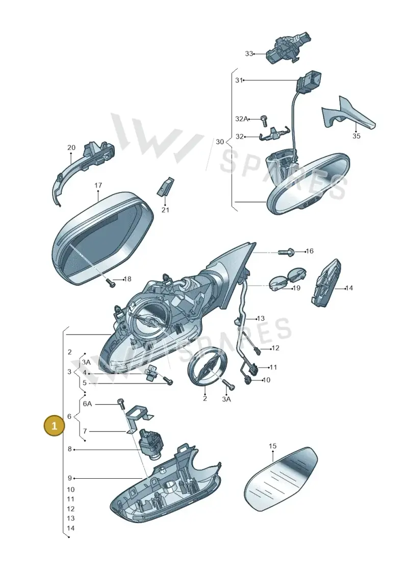 4G1857409BA01C — Audi A6 (2014-2018) diagram 798857400, position 1