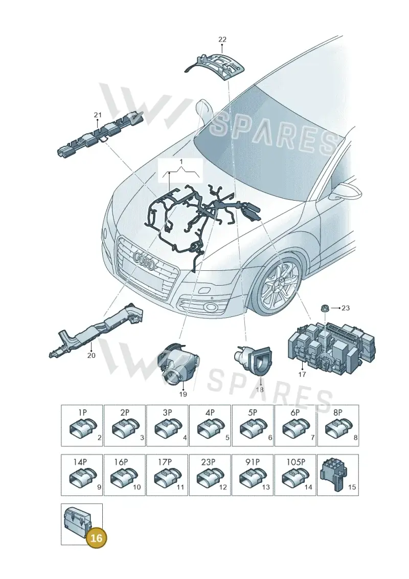 4G1937503B — Audi A6 (2014-2018) diagram 798971250, position 16