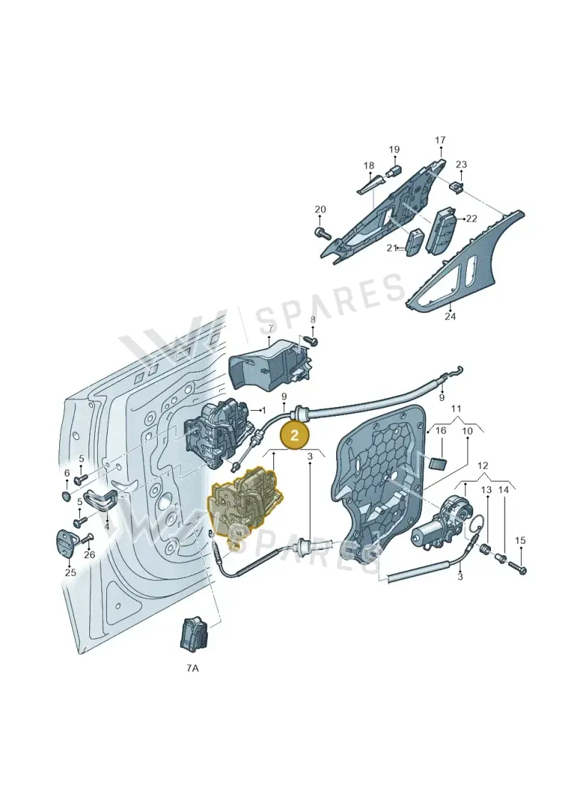 4G2837015B — Audi A7 Sportback (2014-2018) diagram 711837300, position 2