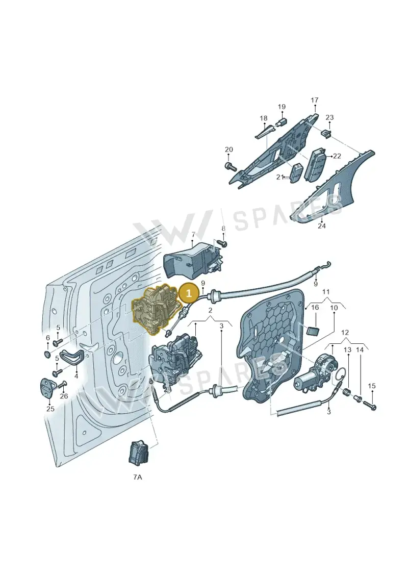 4G2837016A — Audi A7 Sportback (2014-2018) diagram 711837300, position 1