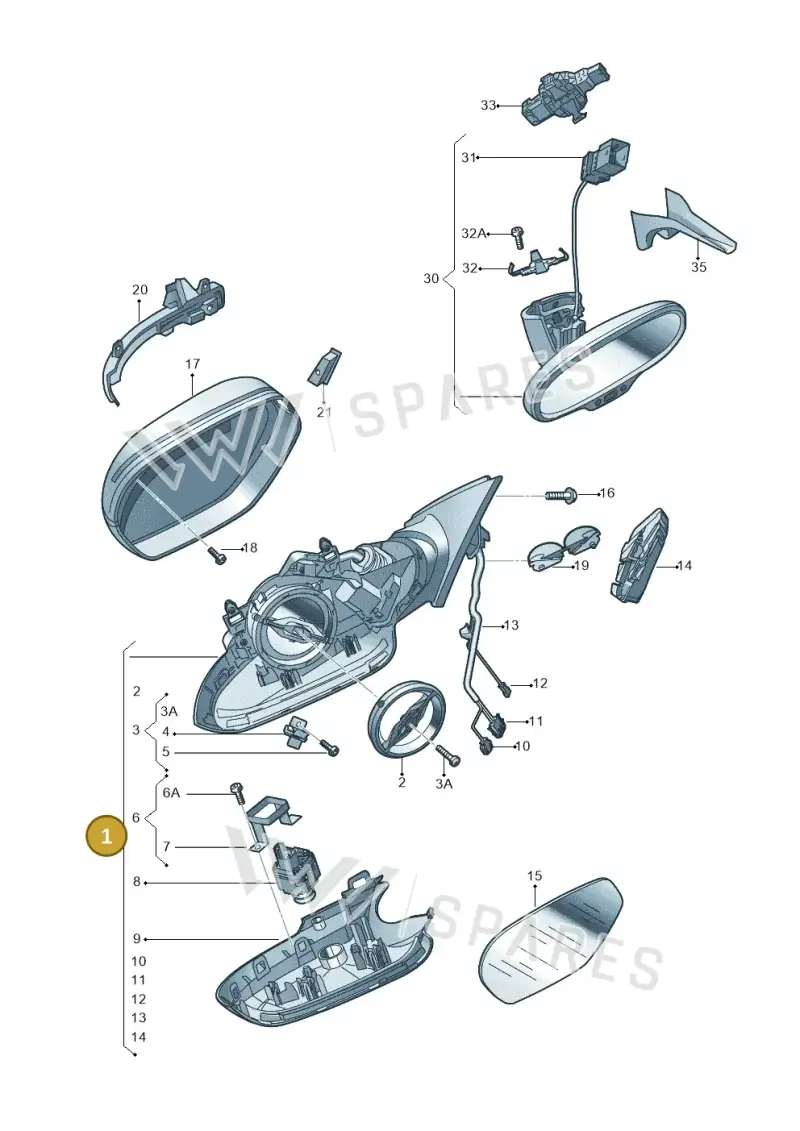 4G2857409AL01C — Audi A6 (2014-2018) diagram 798857400, position 1