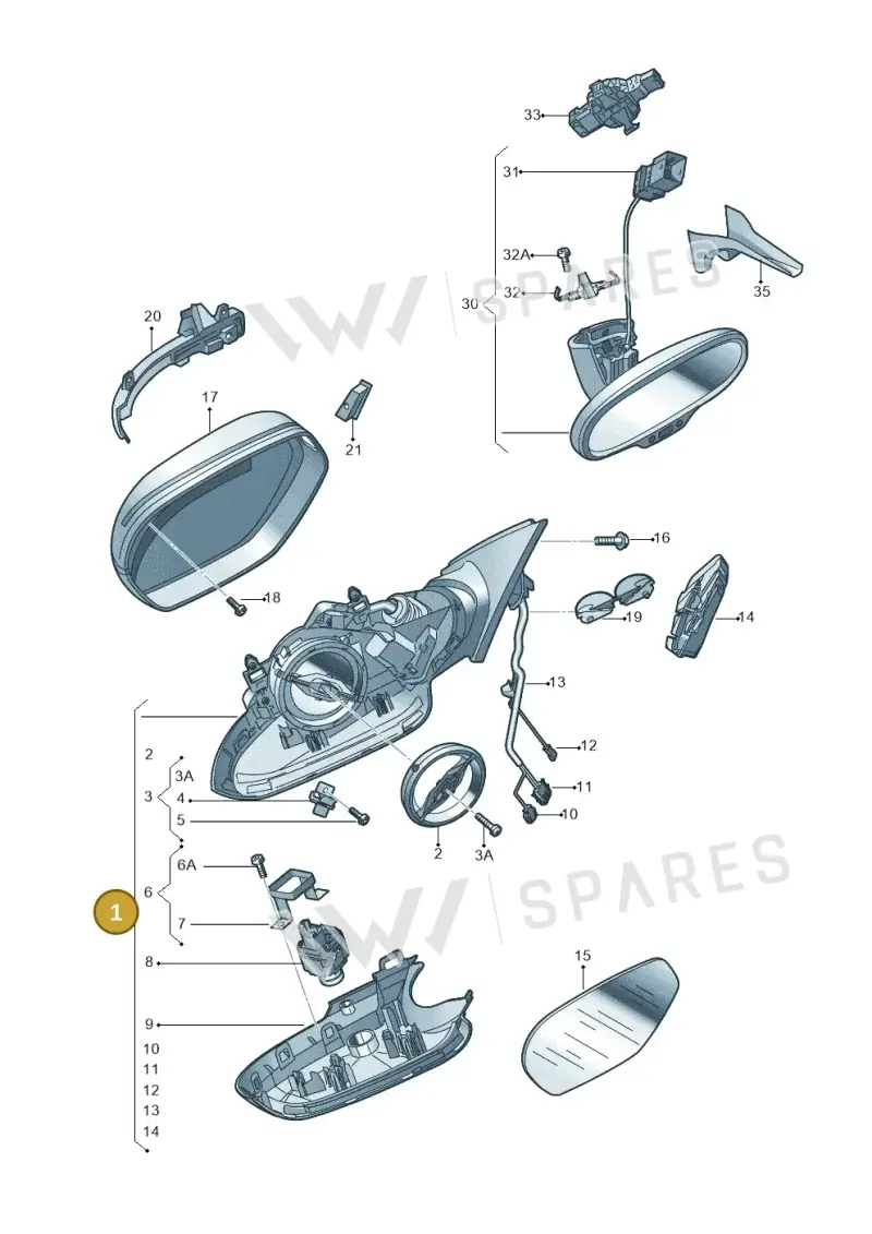 4G2857410N01C — Audi A6 (2014-2018) diagram 798857400, position 1