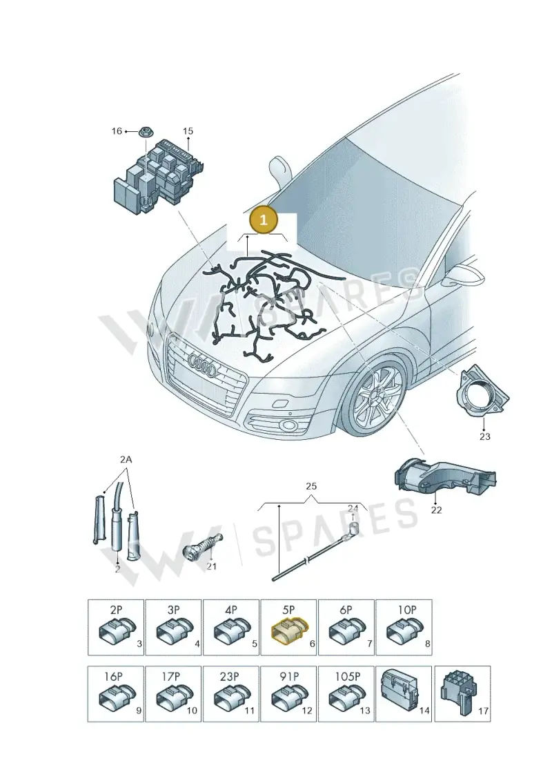 4G2971072KT — Audi A7 Sportback (2014-2018) diagram 798971400, position 1