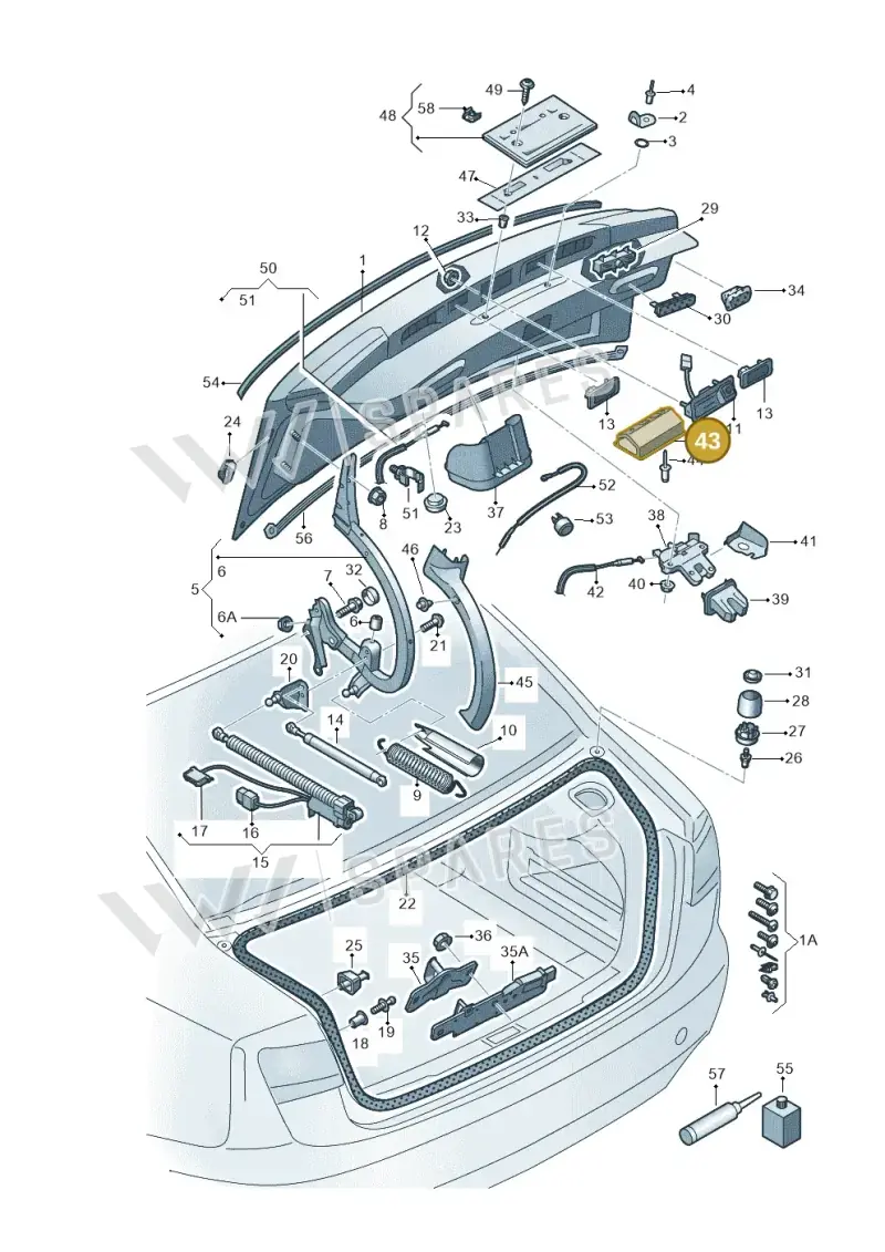4G5827229 — Audi A6 2.0 tdi (2010-2015) diagram 717827000, position 43