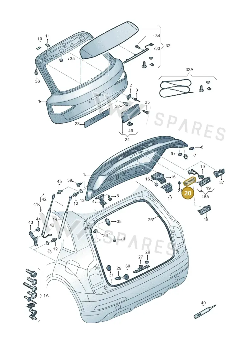 4G5827229 — Audi RS Q3 (2013-2018) diagram 764827000, position 20