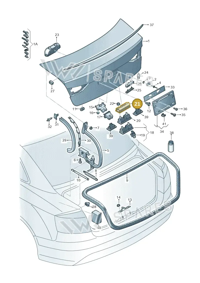 4G5827229 — Audi RS3 Limousine (2017-2020) diagram 745827150, position 21