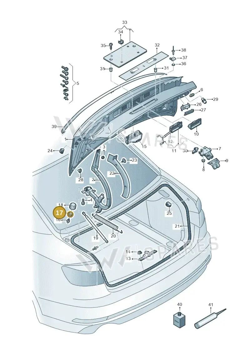 4G5827489 — Audi RS5 Sportback (2017-2025) diagram 897827000, position 17