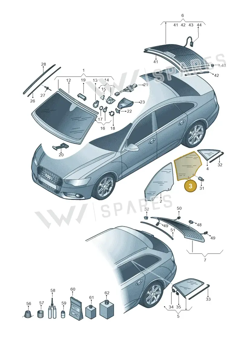 4G5845026A — Audi A6 2.0 tdi (2010-2015) diagram 717845000, position 3