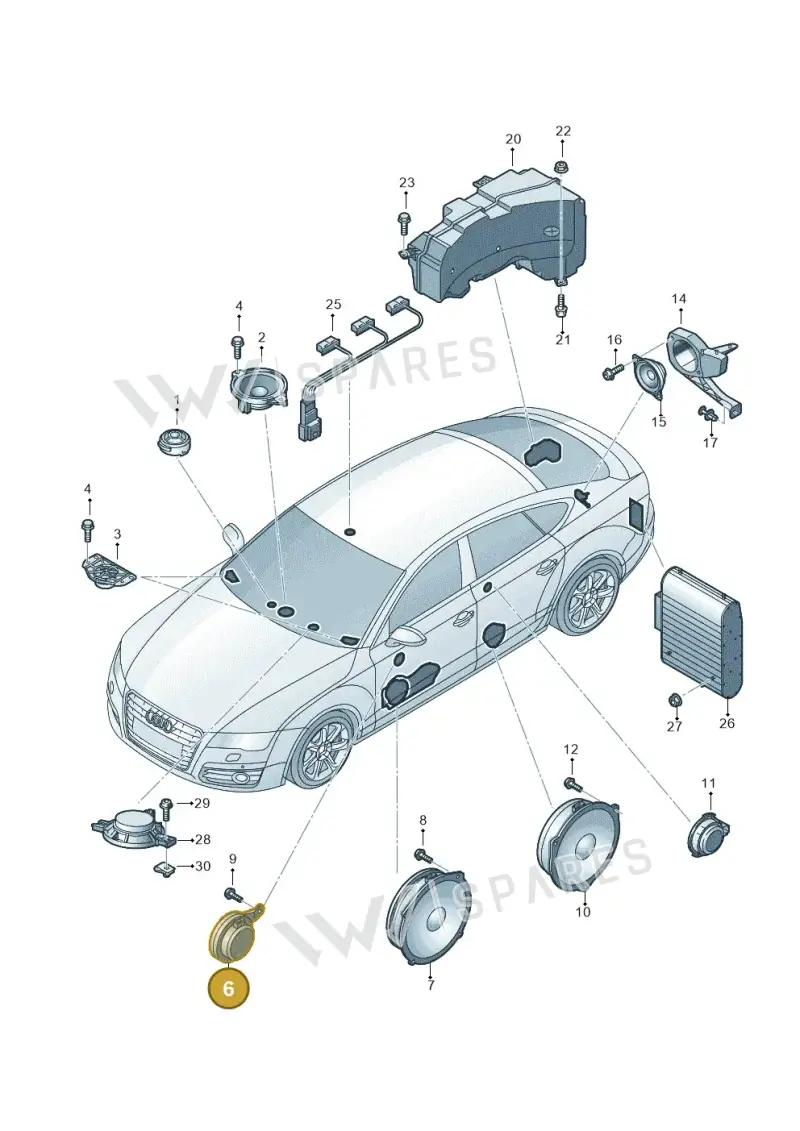 4G8035304 — Audi RS7 Sportback (2013-2018) diagram 765035350, position 6