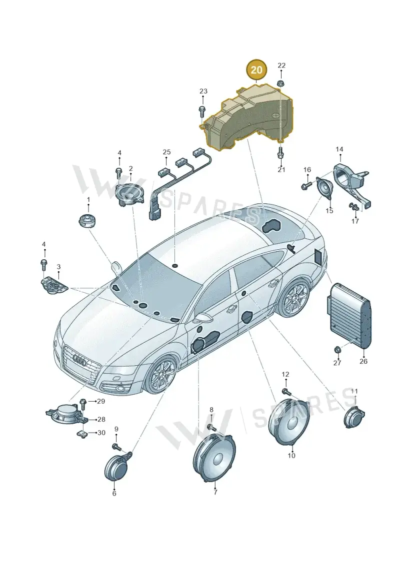 4G8035382 — Audi RS7 Sportback (2013-2018) diagram 765035350, position 20
