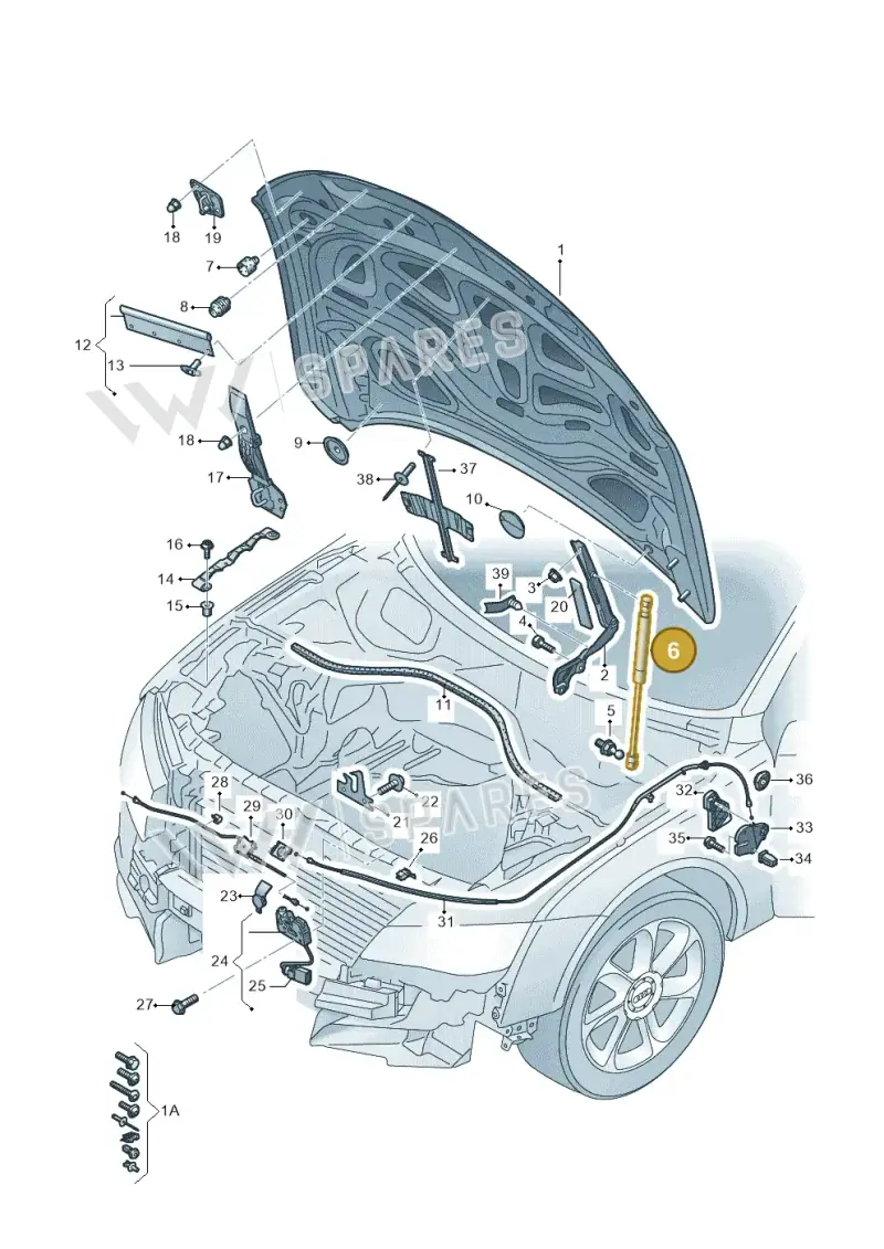 4G8823359A — Audi A7 Sportback (2014-2018) diagram 711823000, position 6