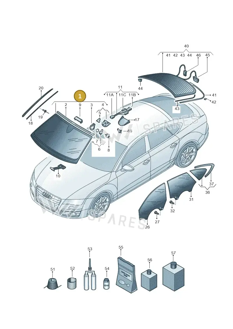 4G8845099FNVB — Audi A7 Sportback (2014-2018) diagram 765845000, position 1