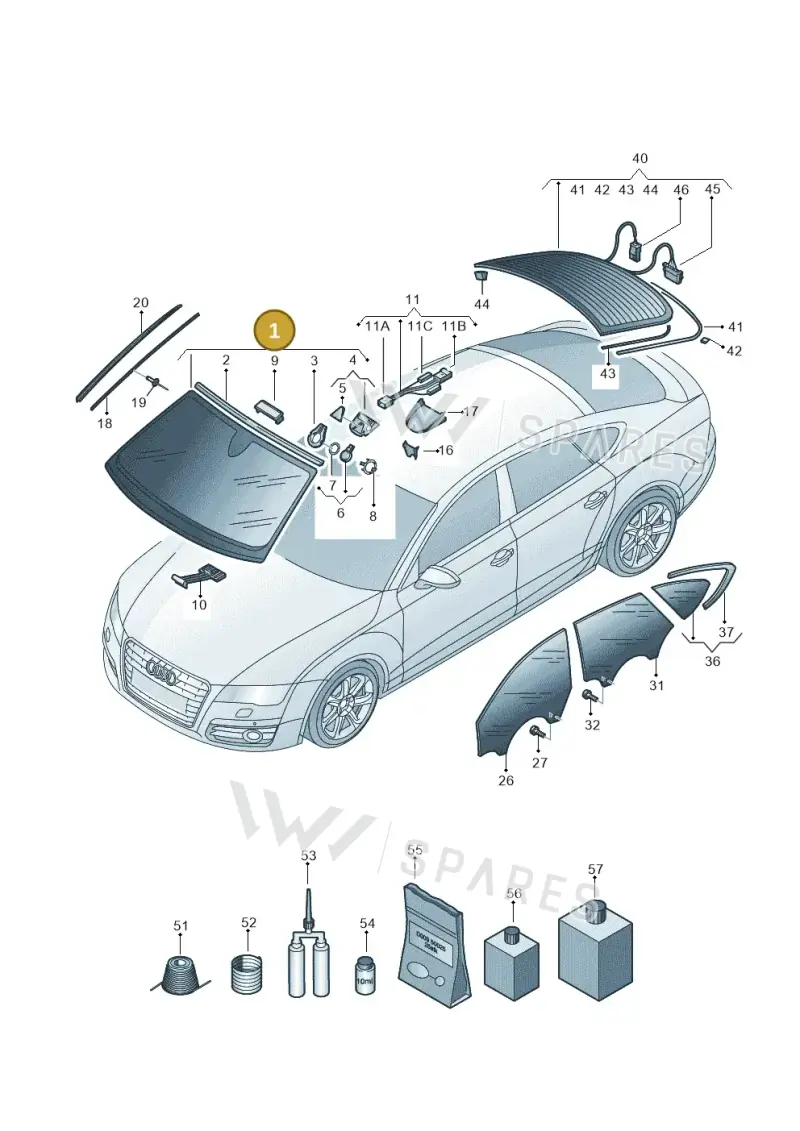 4G8845099GNVB — Audi A7 Sportback (2014-2018) diagram 765845000, position 1