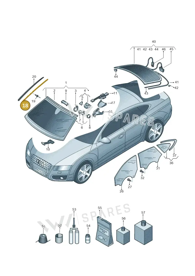 4G8845453 — Audi A7 Sportback (2010-2015) diagram 711845000, position 18