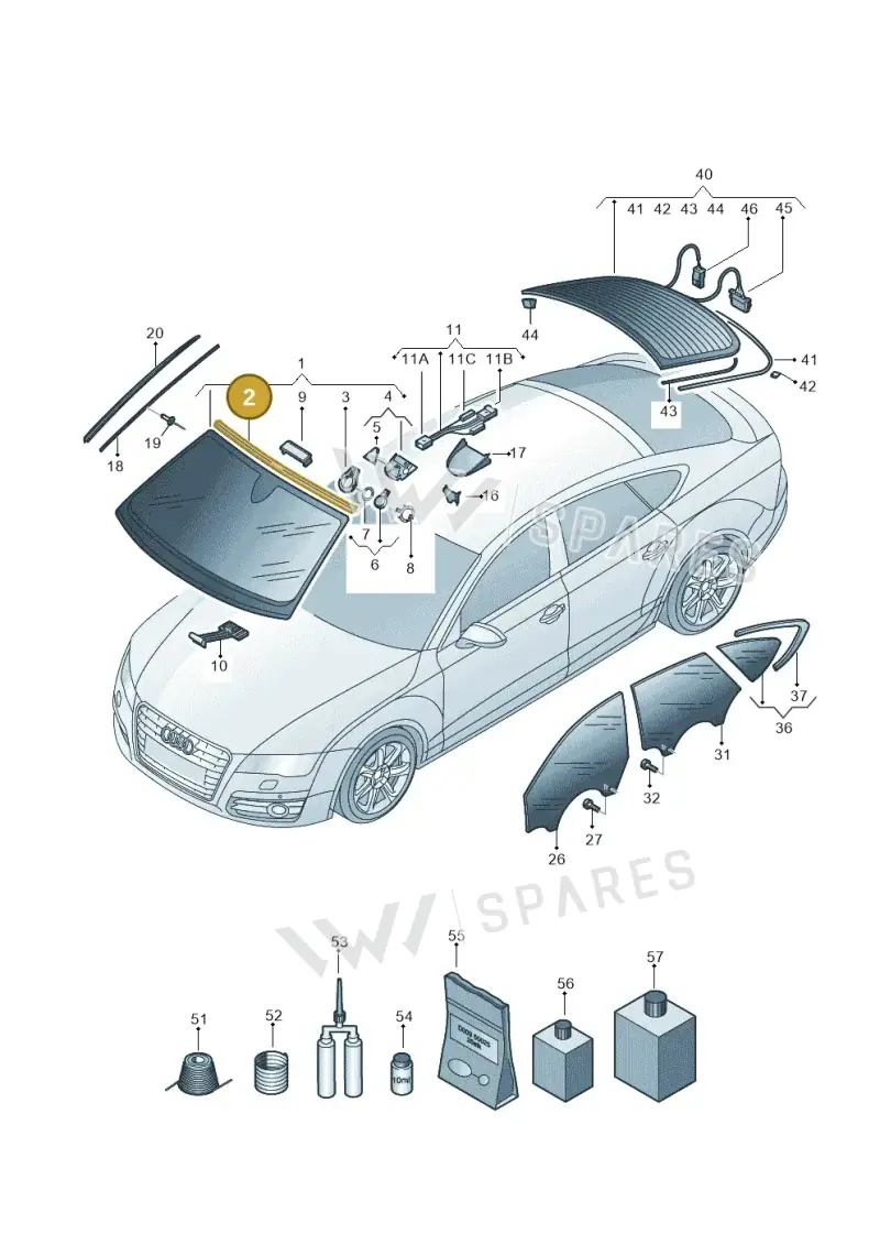 4G8853306A — Audi A7 Sportback (2014-2018) diagram 765845000, position 2
