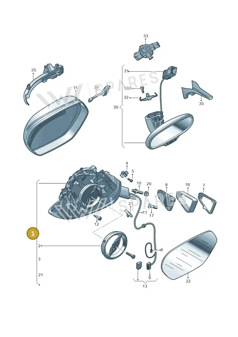 4G8858531AHGRU — Audi A7 Sportback (2014-2018) diagram 765857400, position 1