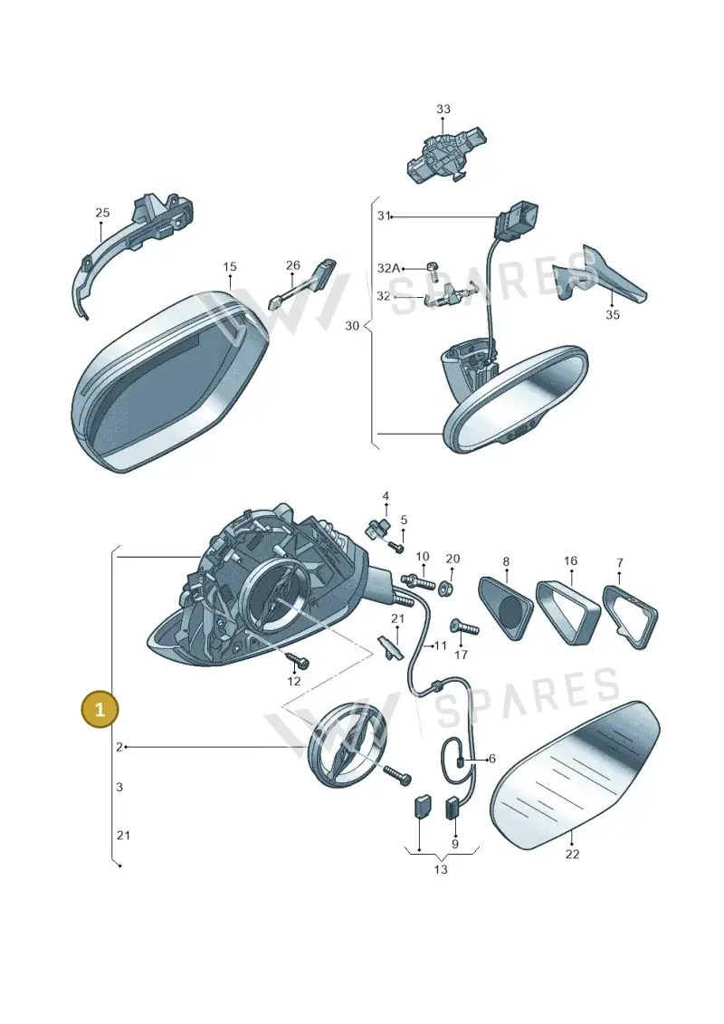 4G8858531GGRU — Audi A7 Sportback (2014-2018) diagram 765857400, position 1