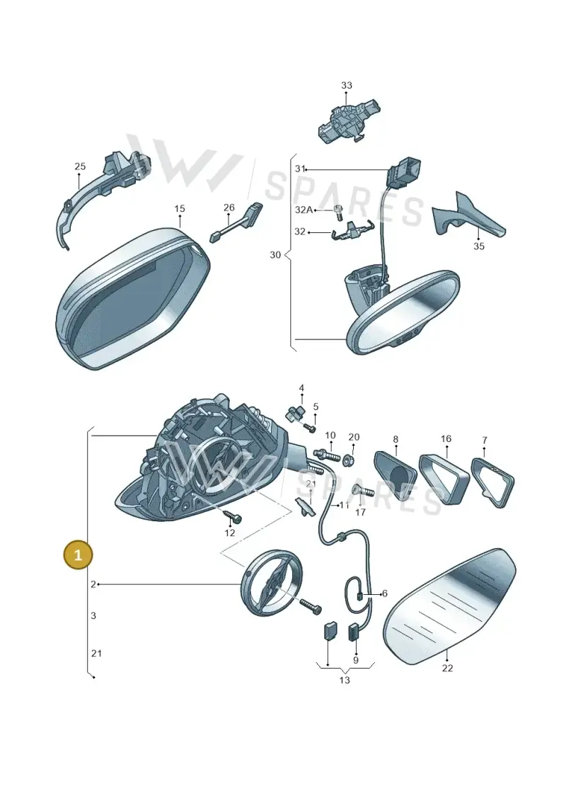 4G8858532AJGRU — Audi A7 Sportback (2014-2018) diagram 765857400, position 1