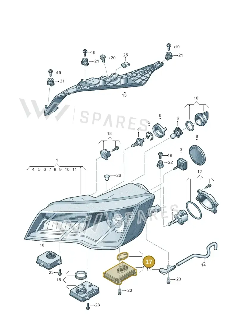 4G8941329 — Audi RS7 Sportback (2013-2018) diagram 711941050, position 17