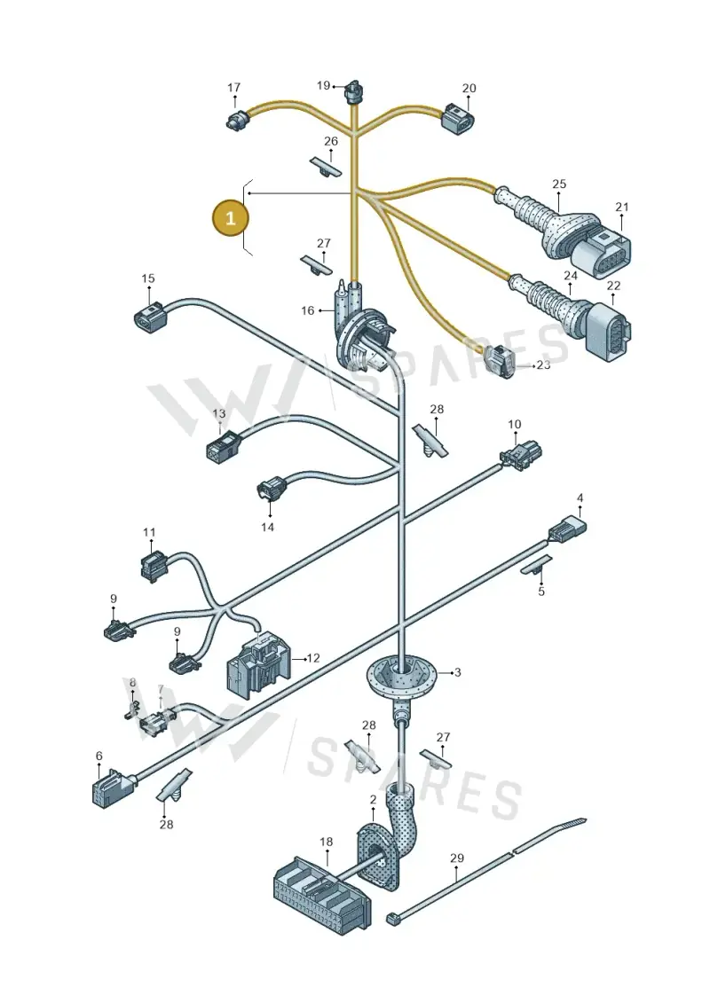 4G8971029FE — Audi A7 Sportback (2014-2018) diagram 711972330, position 1
