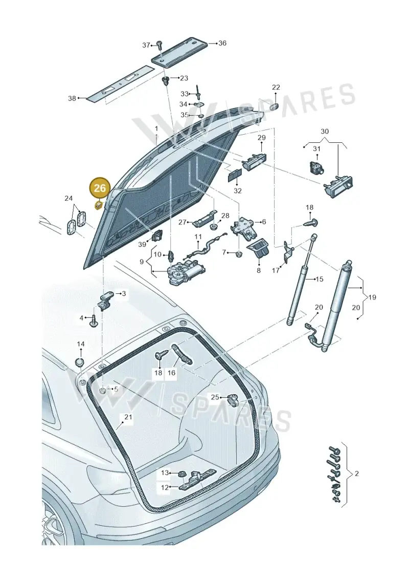 4G9827249 — Audi RSQ3 Sportback (2019-2024) diagram 597827000, position 26
