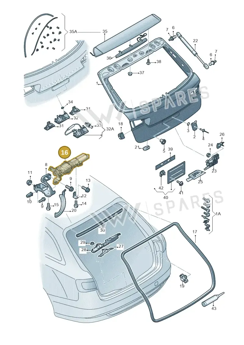 4G9827851B — Audi A6 Av. qu. 3.0 (2012-2018) diagram 717827100, position 16