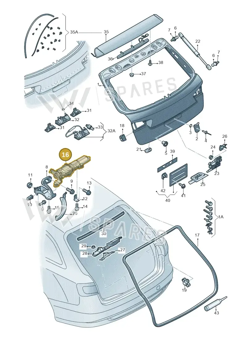 4G9827852B — Audi A6 Av. qu. 3.0 (2012-2018) diagram 717827100, position 16