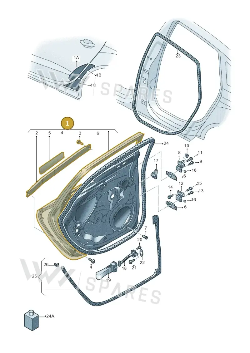 4G9833052A — Audi RS6 Avant (2013-2018) diagram 758833100, position 1