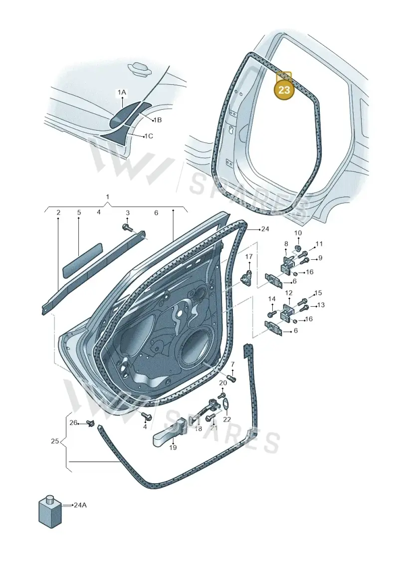 4G9833721A — Audi RS6 Avant (2013-2018) diagram 758833100, position 23