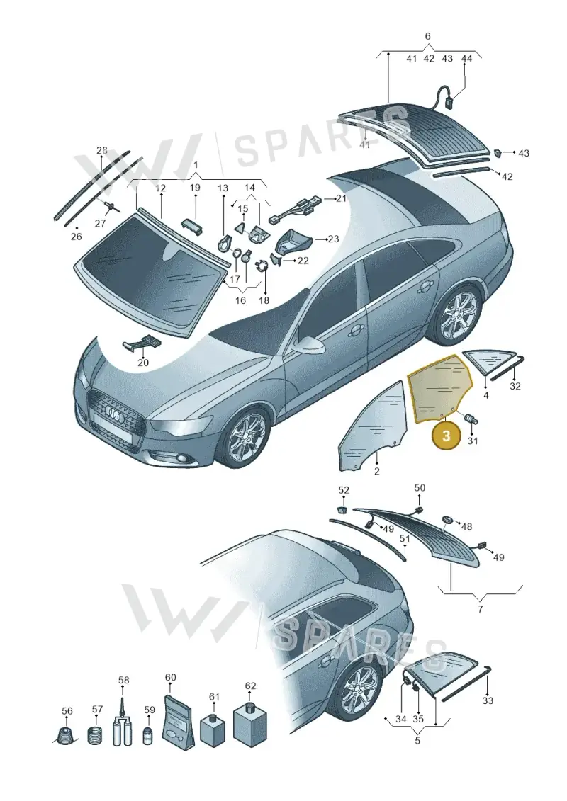 4G9845025A — Audi A6 Avant (2012-2018) diagram 717845000, position 3