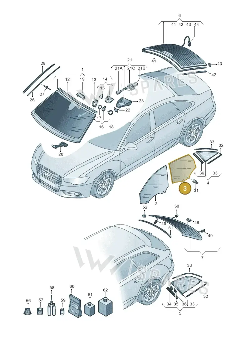4G9845026A — Audi A6 (2014-2018) diagram 798845000, position 3