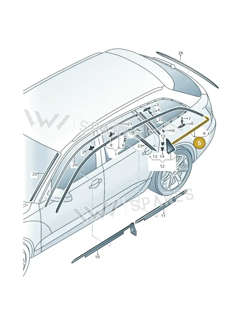 4G9853346A2ZZ — Audi A6 (2014-2018) diagram 798853100, position 5