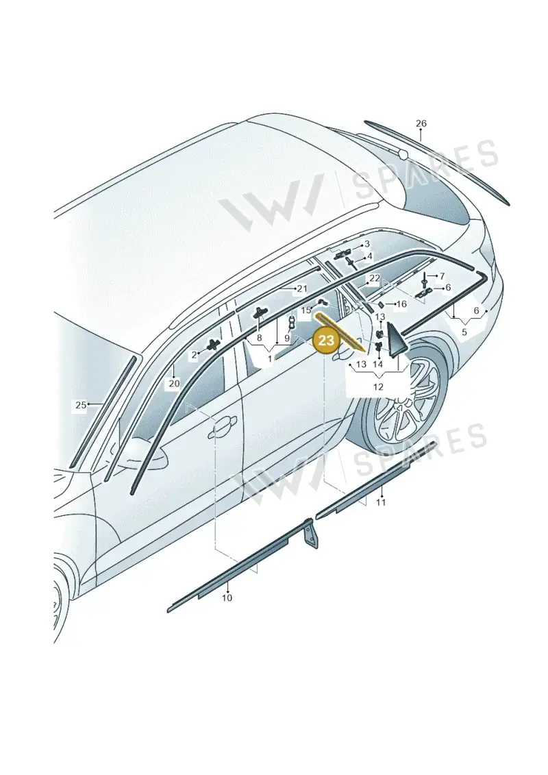 4G98533785FQ — Audi A6 (2014-2018) diagram 798853100, position 23