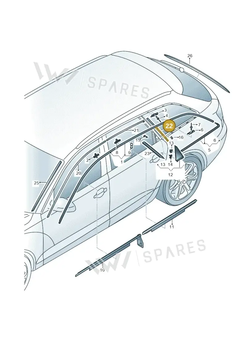 4G9853778 — Audi A6 (2014-2018) diagram 798853100, position 22