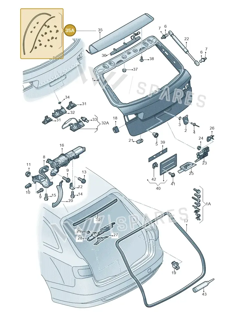 4G9898941 — Audi A6 (2014-2018) diagram 717827100, position 35A