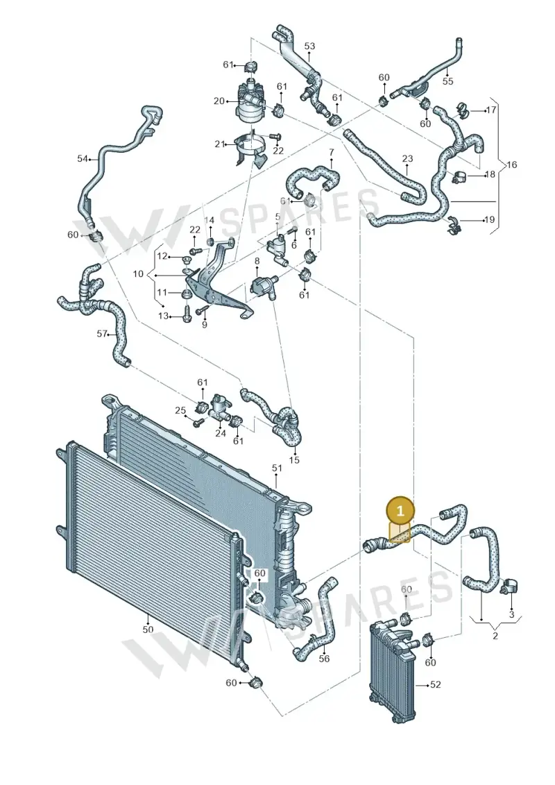 4H0121056L — Audi A8 (2013-2018) diagram 696121550, position 1