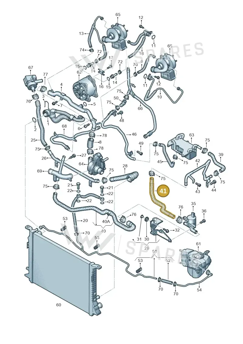 4H0121082AE — Audi A8 (2013-2018) diagram 771121180, position 41