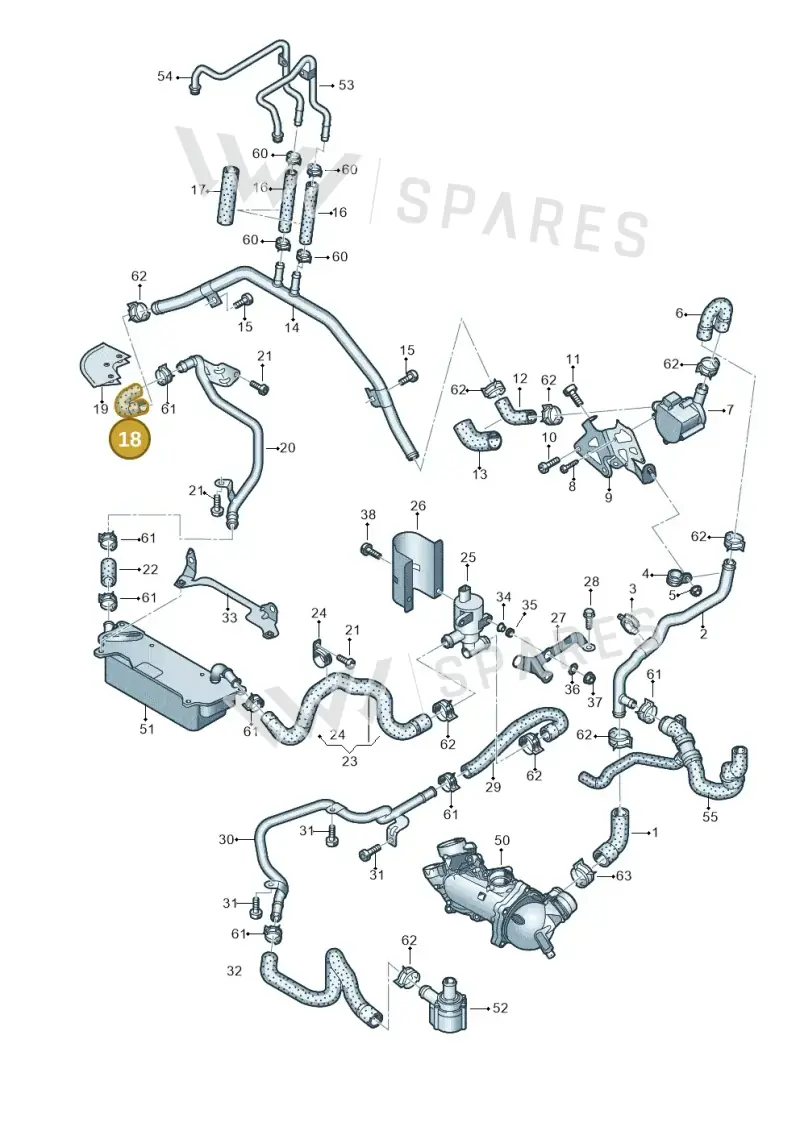4H0121445K — Audi A7 Sportback (2014-2018) diagram 788121530, position 18