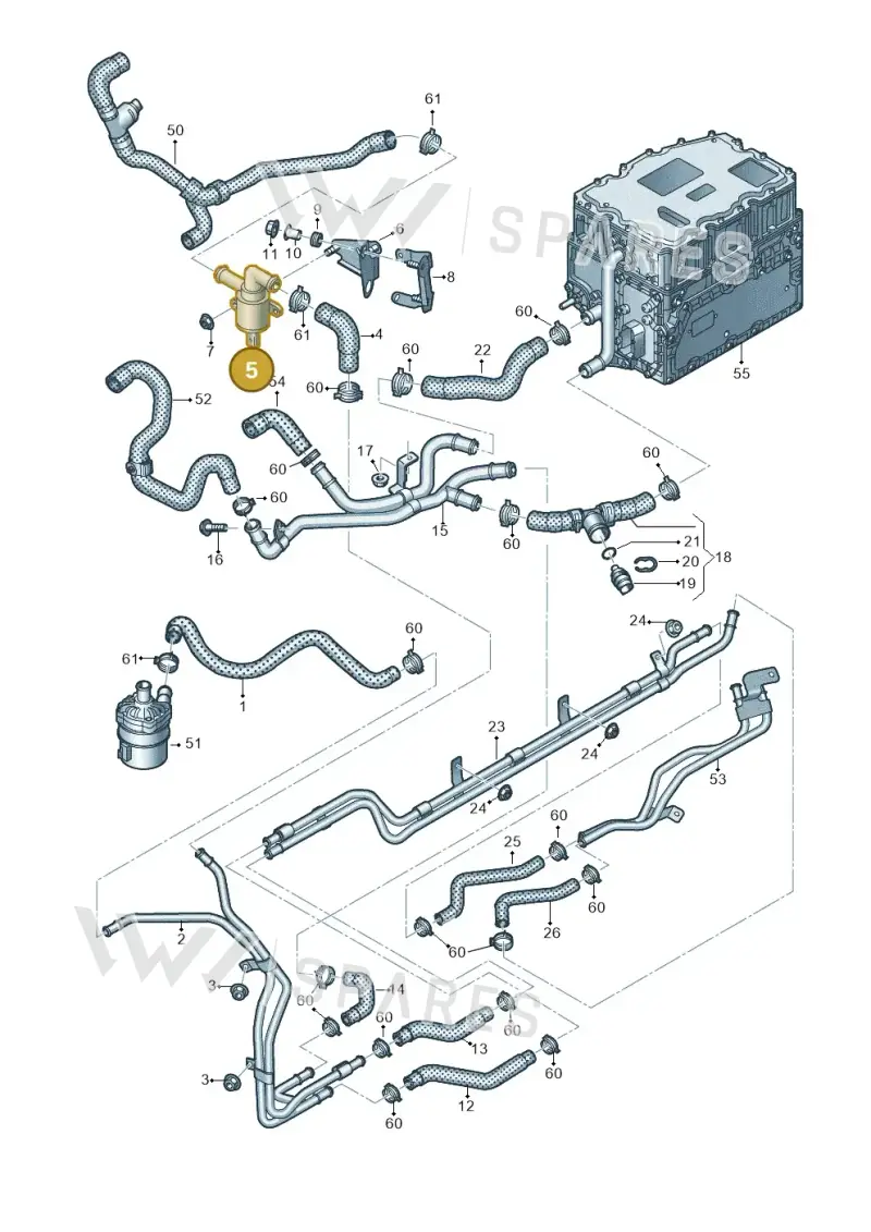 4H0121670A — Audi Q7 qu. 3.0 TDI (2015-2019) diagram 859121520, position 5