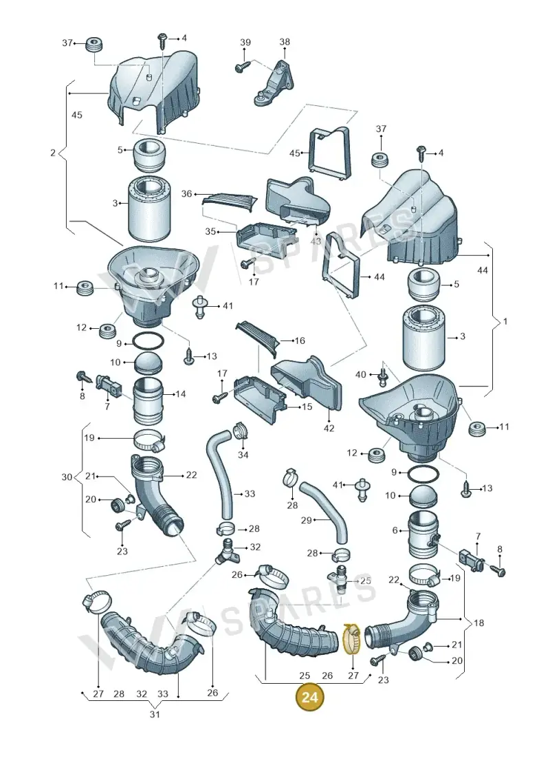 4H0129571 — Audi A8 (2013-2018) diagram 696129100, position 24