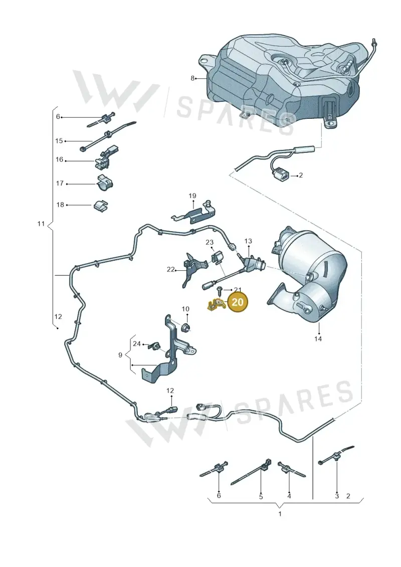 4H0131713E — Audi A7 Sportback (2014-2018) diagram 798201360, position 20